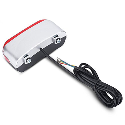 Alomejor Electric Bike Rear Light, LED Brake Lamp, 48V Cycling, Portable, Long Battery Life, IP67, for Night Riding, Commuting, Mountain Bi
