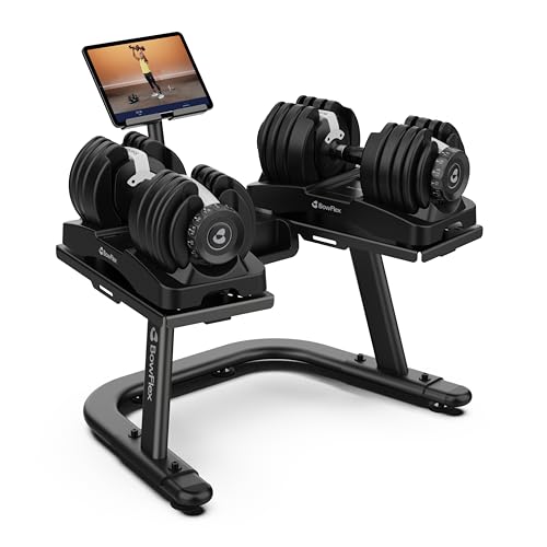 Adjustable Dumbbell Stand with Storage & Media Rack for Home Gym
