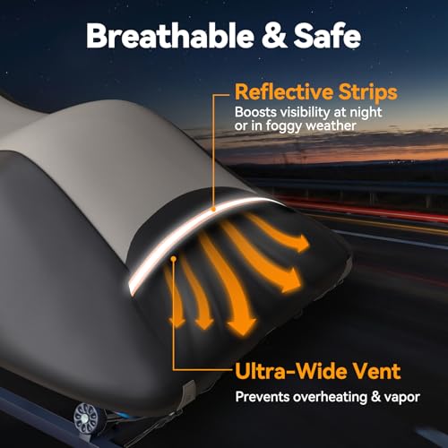 1200D Waterproof Jet Ski Cover 136-145 inch Fits 3 Seater with Storage Bag
