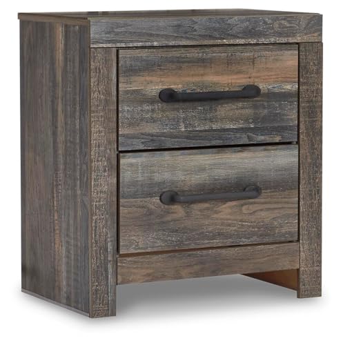 Rustic Brown Nightstand with USB-C Charging - Drystan Signature Design Ashley