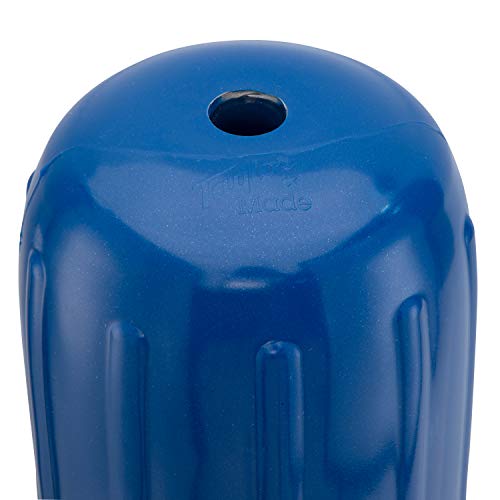 TaylorMade Big B Inflatable Vinyl Boat Fender 8x20 Inch Blue with Rope