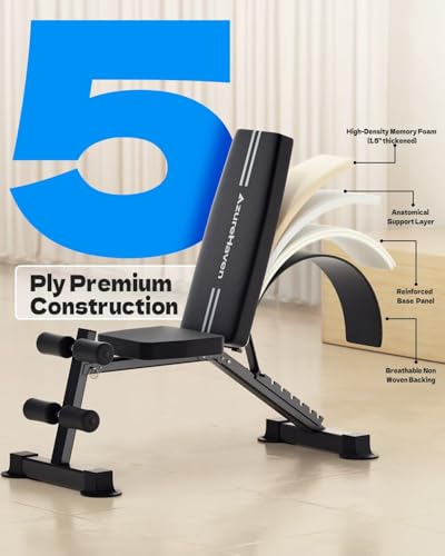 Adjustable Foldable Workout Bench for Full Body Home Gym - 660LBS Capacity