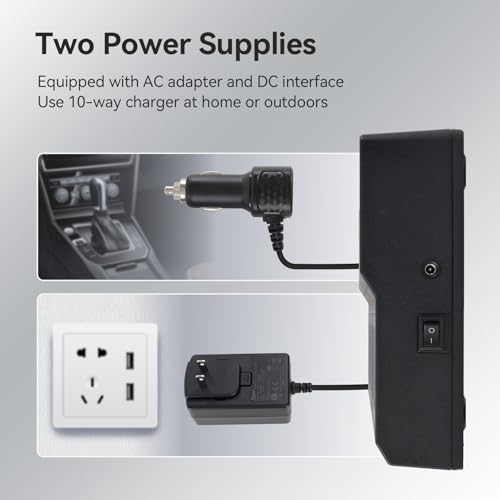 Retevis RT22 Walkie Talkie Charger 10-Way Multi-Unit Charging Station - 1 Pack