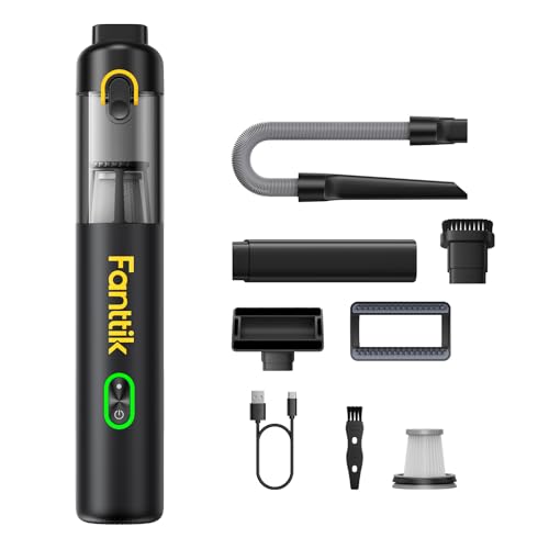 Fanttik V8 Mate Cordless Car Vacuum Black - Portable Mini Handheld with 13000Pa Suction