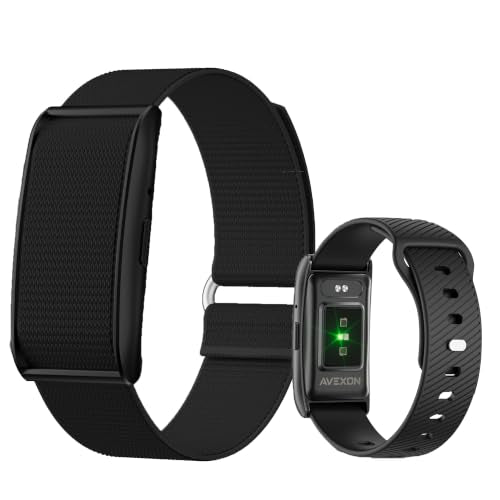 Avexon Black Smart Fitness Bracelet - Waterproof Heart Rate & Activity Tracker