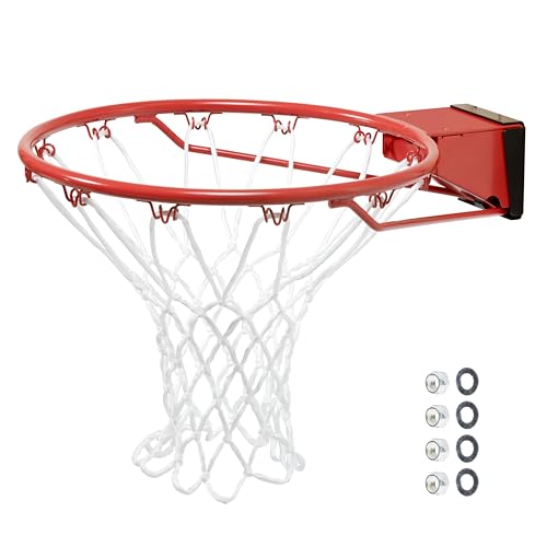 Silverback Breakaway Basketball Rim with Nylon Net | Compatible with Portable & In-Ground Hoops