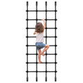 Kids Outdoor Climbing Cargo Net 30x139 Inches No-Knot Nylon Playground Net - Black