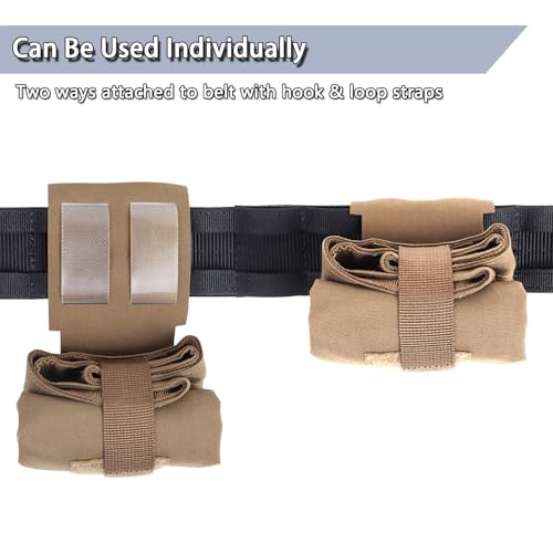 Coyote Brown Tactical Dump Pouch - Foldable Mag Utility Pouch for Battle Duty Belt
