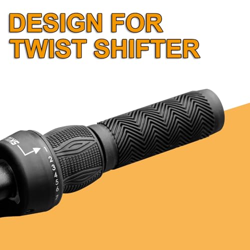 Black 3x7 Speed Bicycle Gear Shifter Set with Handlebar Grips - Revoshift