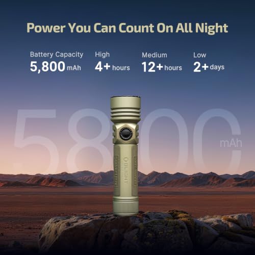 OLIGHT Seeker Ultra Rechargeable EDC Flashlight Olive Green - 4,800 Lumens, Waterproof, Dual Charging