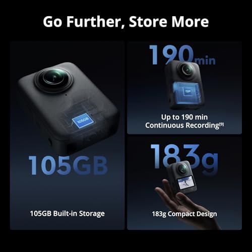 DJI Osmo 360 Standard Combo Waterproof 8K Action Camera with 120MP Photos & 105GB Storage - Variation of DJI Osmo 360 Standard Combo
