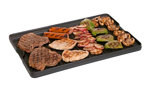 Cast Iron Reversible Griddle 16 x 24 inch Non-Stick Flat & Ribbed Sides