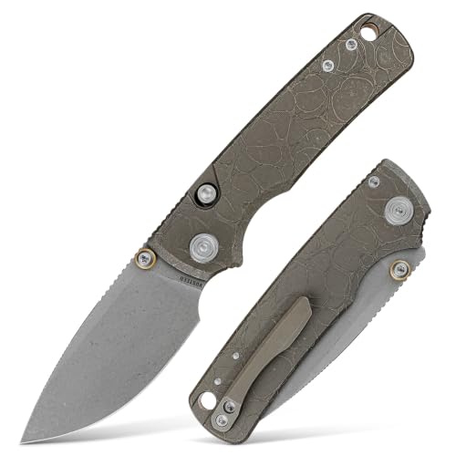 Vosteed Porcupine TiSlim™ Knife - 3.04" S90V Blade, Titanium Handle, Acid Wash Copper