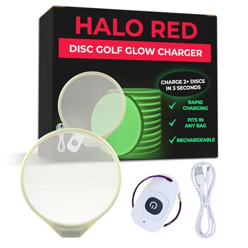 HYZER HOUND DISCS Glow Disc Golf Charger USB-C Rechargeable Halo Red
