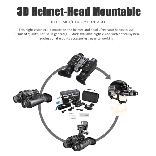 HUVIOVED NV8300 4K 3D Digital Night Vision Goggles with Head Strap & 32GB Card
