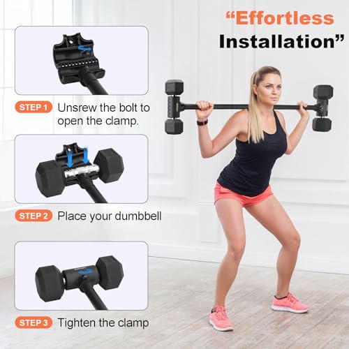 AltitudeCraft Dumbbell to Barbell Converter - Adjustable Home Gym Accessory, 200 lb Capacity, Variation: Dumbbell Converter