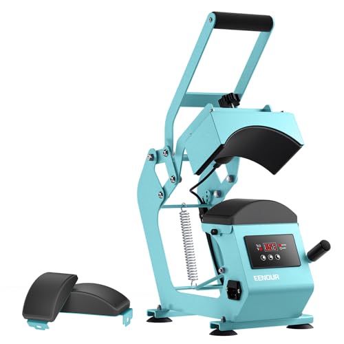 EENOUR Blue Hat Press Heat Machine for Caps with Precise Temp & Timer Control