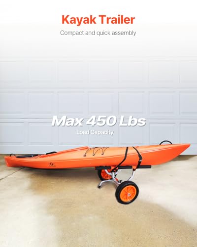 Heavy Duty Kayak Cart with 450 lbs Load Capacity & 12'' Solid Tires