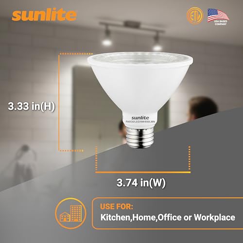 Sunlite LED PAR30 Flood Light Bulb 9W 75W Equivalent Dimmable 2700K Soft White 6 Pack