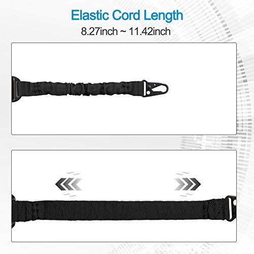 Black 1.25 Inch Metal Sling Mount Set for Two-Point Slings - Adjustable & Durable