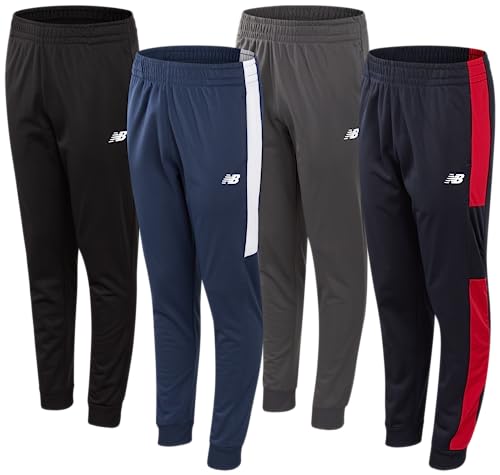 Kids Athletic Jogging Pants 4-Pack - Indigo/Grey, Sizes 14-16