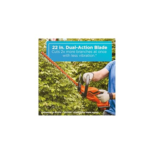 BLACK+DECKER 40V MAX 22-Inch Cordless Hedge Trimmer with Battery & Charger