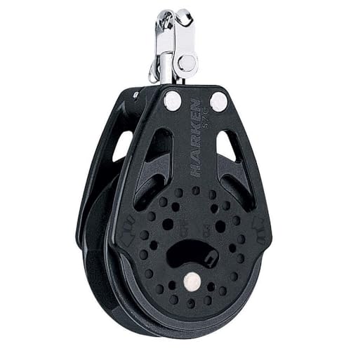 HARKEN 57mm Power4 Ratchet Boat Hardware - Black, Sailboat Line Tensioner
