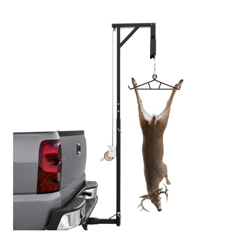 ECOTRIC 78-Inch Deer Hoist with 600lb Capacity for Truck Hitch