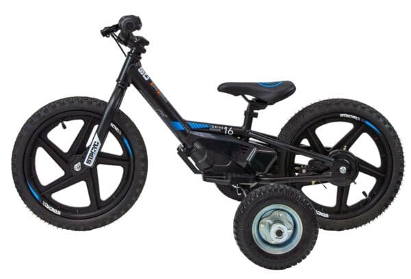 Stacyc 12e & 16e Wheel Set for Tots Electric Balance Bikes - Adjustable Off-Road Training Wheels - Black