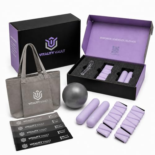Lavender Pilates Pro Power Pack - All-in-One Home Workout Kit with Dumbbells & Resistance Bands