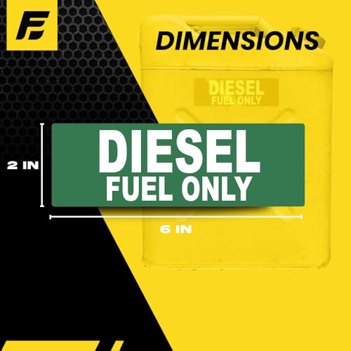 Diesel Fuel Only Sticker - 3 Labels - Weatherproof Heavy Equipment Labels - Variation of Diesel / 3 Labels