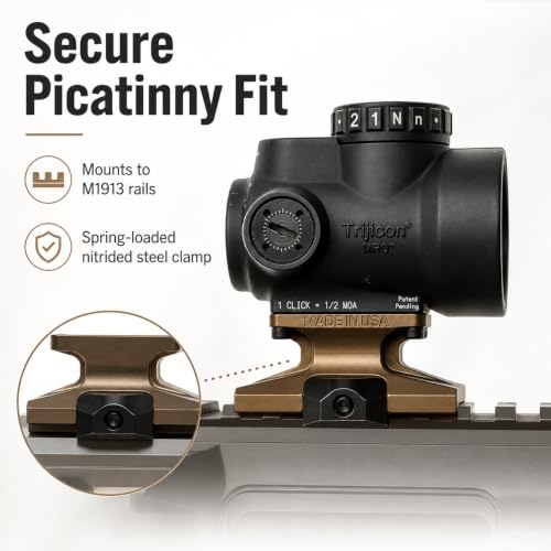 Reptilia DOT Mount Lower 1/3 Co-Witness for Trijicon MRO FDE Flat Dark Earth Anodized