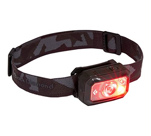 Waterproof Headlamp 400 Lumens, LED Headlight with Red & Night Vision, Black - Battery Powered