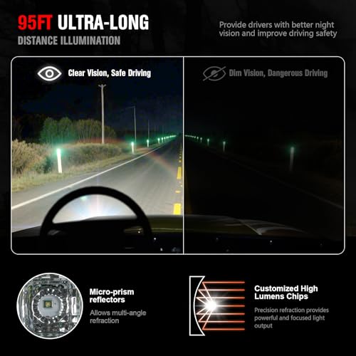 12V LED Headlight & Taillight Kit for Club Car DS Golf Carts - Street Legal, Durable Wiring Harness