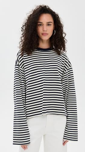 Lioness Women's Bloom Long Sleeve Tee - Small Navy Stripe