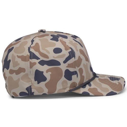 Pacific Headwear Duck Camo 5-Panel Trucker Cap - One Size Canyon