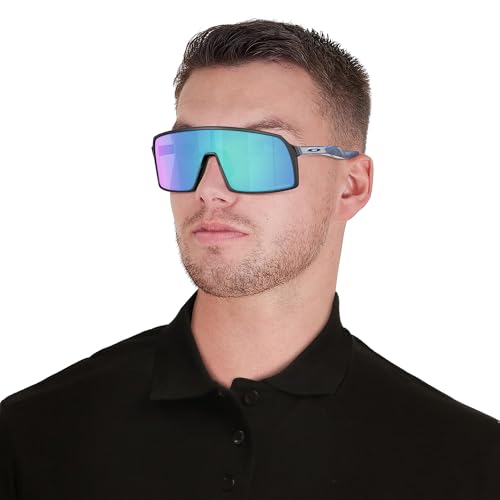 Men's Oakley Sutro Rectangular Sunglasses - Matte Black Prizm Sapphi 37mm