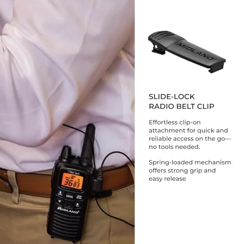 Midland LXT600BB 2-Pack Business Walkie-Talkies with Headsets, 30-Mile Range