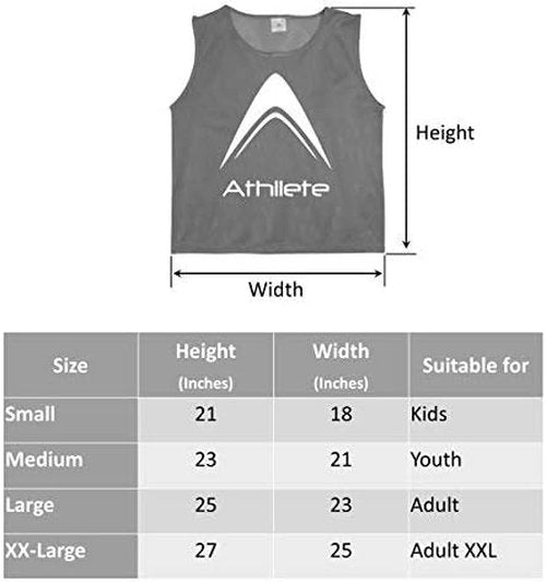 LITEMESH Pinnies - Set of 12/24 Youth Practice Vests | Durable Scrimmage Pennies for Sports