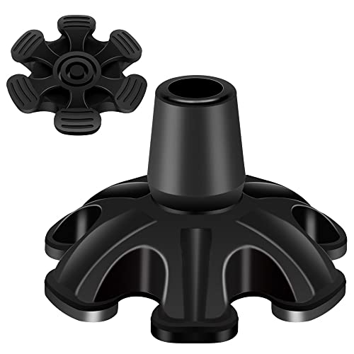 Heavy Duty Rubber Cane Tips 3/4 Inch Self-Standing Replacement Foot for Walking Canes