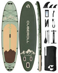 Cuberoll 11'6" Extra Wide Inflatable Stand Up Paddle Board with Avocado Green Design, 450lb Capacity, Stable Yoga & Fishing SUP