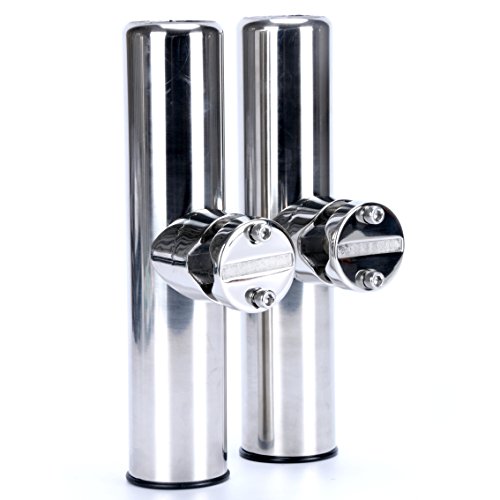 Stainless Steel Fishing Rod Holder Clamp for Rails 7/8 Inch to 1 Inch