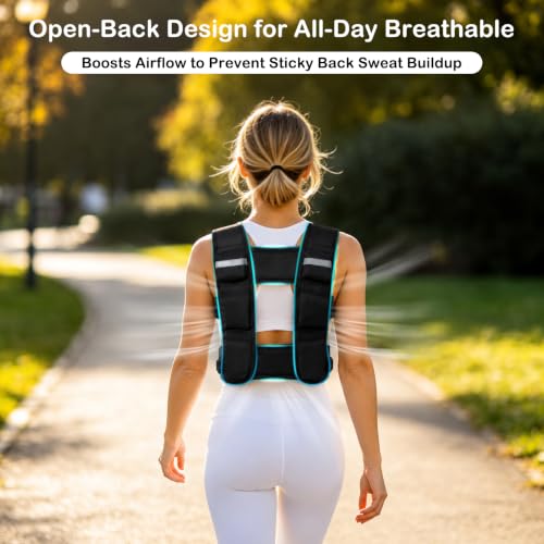 Weighted Vest for Men Women Adjustable 0.7-12.7 lbs Black Fitness Equipment