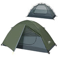 MC TOMOUNT Green 1 Person Waterproof Backpacking Tent - Lightweight Camping Shelter