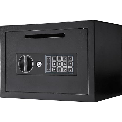 Barska Compact Drop Slot Digital Depository Safe – 0.57 Cu. Ft Multi-User PIN Lock