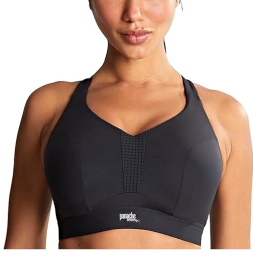 Panache Women's Endurance Wired Sports Bra 34F Black Non-Padded Breathable Support