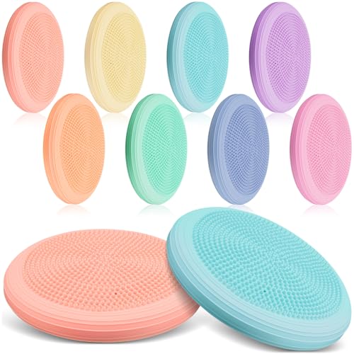 Libima Macaron Color 8-Pack Inflatable Wiggle Seat Wobble Cushions for Kids