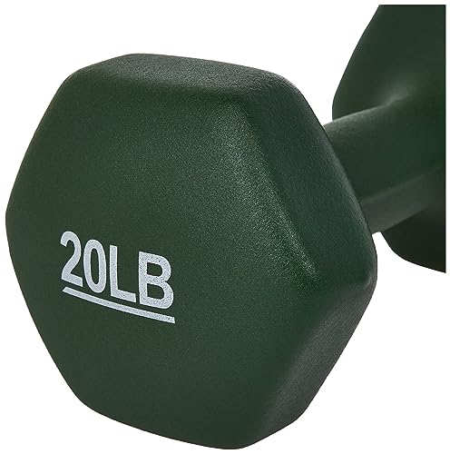 20 lb Neoprene Dumbbell Set - Exercise & Muscle Toning Hand Weights