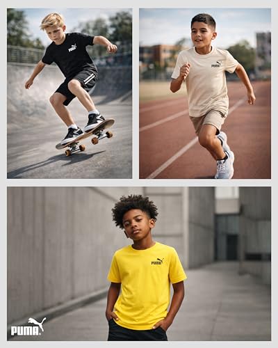 Boys Cotton T-Shirt - Black, Size 10-12 - Crewneck Short Sleeve Tee