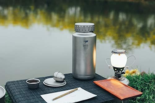 Titanium Water Bottle 40oz Leakproof Cap Camping Hydration Bottle